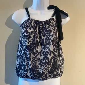 White House Black Market Shoulder Tie Top